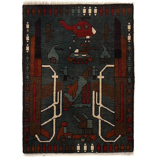 War Rug, Afghan, Pashtun, Hand-Knotted, War Rug,