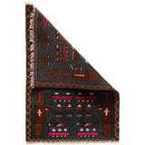 Afghan War Weapons Pattern Carpet 2.7x1.9 ft