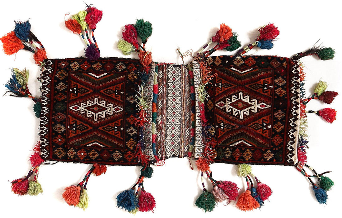 Afghan, Saddle Bag, Hand-Knotted, 