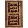 Cultural Storytelling Weapons Carpet 4.5x2.9 ft