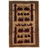 Cultural Storytelling Weapons Carpet 4.5x2.9 ft