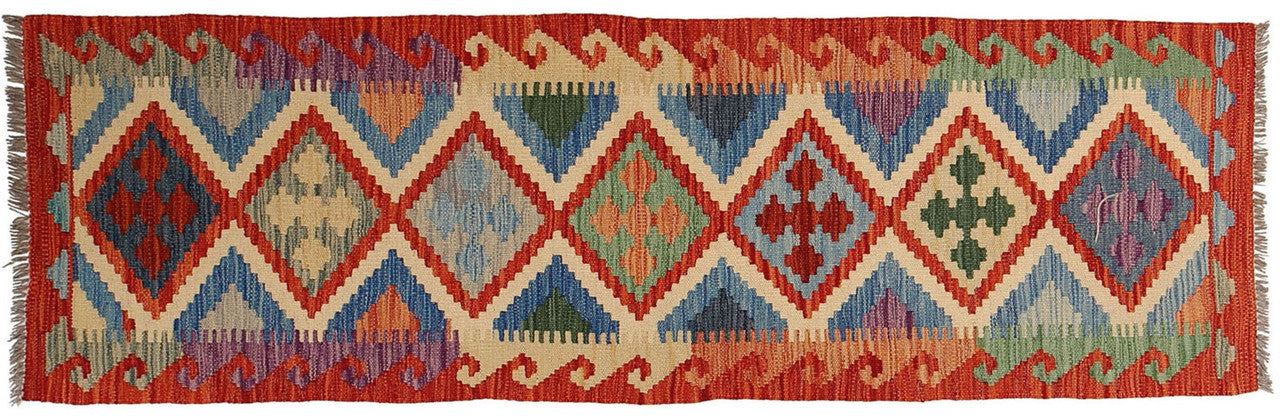 tribal wool runner rug, Afghan wool runner, handcrafted tribal rug, authentic Afghan rug, traditional