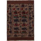 Tribal Weapons Pattern Carpet 5.9x4 ft