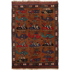 Unique Tribal War Tank Carpet 4.8x3.3 ft