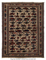 Authentic Afghan Battle Story War Weapons Rug 8.9x6.6 ft