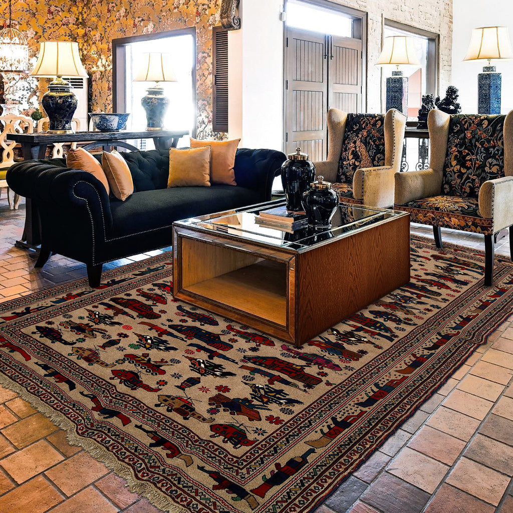 Collector Afghan War Heritage Carpet 9.1x6.3 ft