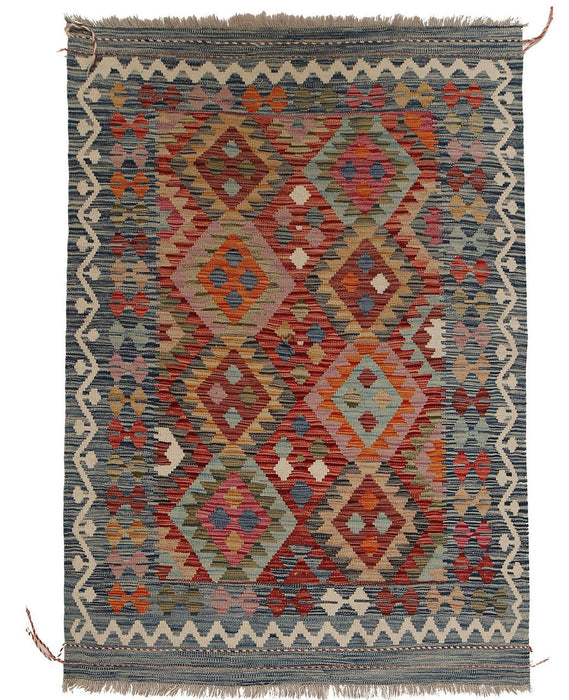 Afghan rug, Chobi Kilim rug, handmade wool rug, boho area rug, modern Afghan rug, tribal pattern rug, 