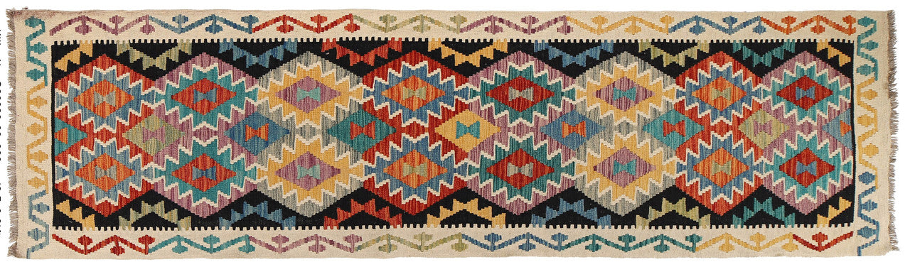 Afghan artisan rug, unique wool rug, Afghan runner rug, handcrafted Afghan decor,