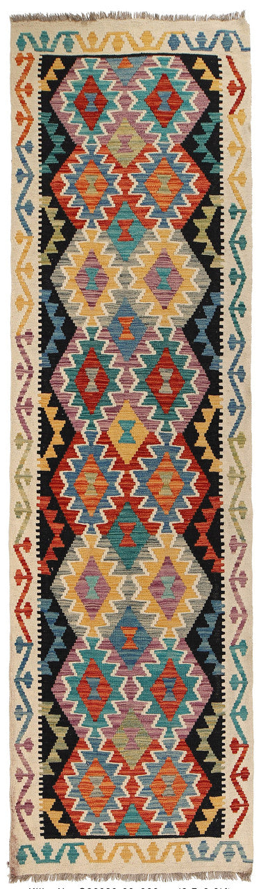 hand knotted rug, Afghan wool runner, artisan made rug, traditional Afghan rug, handmade wool runner, 