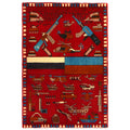 Afghan Russian & Ukrainian War Rug 4.8x3.3 ft