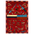 Afghan Russian & Ukrainian War Rug 4.8x3.3 ft