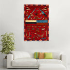 Afghan Russian & Ukrainian War Rug 4.8x3.3 ft