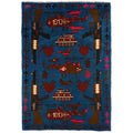 Tribal Storytelling War AK-47 Carpet 5x3.4 ft