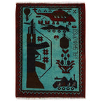 Afghan Artisan Crafted AK-47 Rug 2.9x2 ft