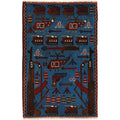 Cultural Afghan Weapons Art Rug 2.8x1.8 ft