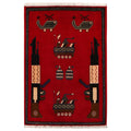 Afghan War Collector Weapons Rug 2.8x1.9 ft