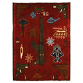 Afghan AK-47 Rug With Motifs 2.9x2.1 ft