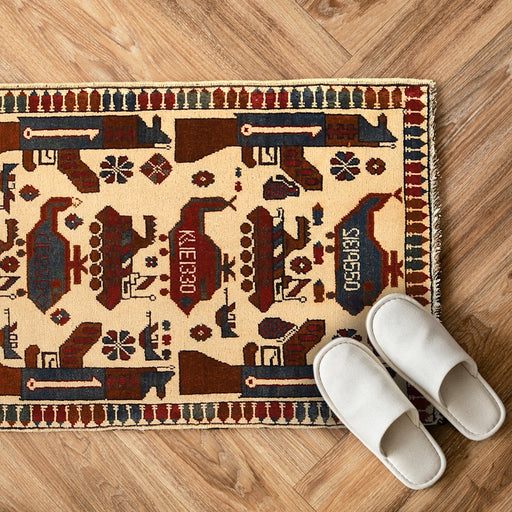 Authentic, Pashtun War Rug, Afghan Women's Artistry, Cultural Heritage, 