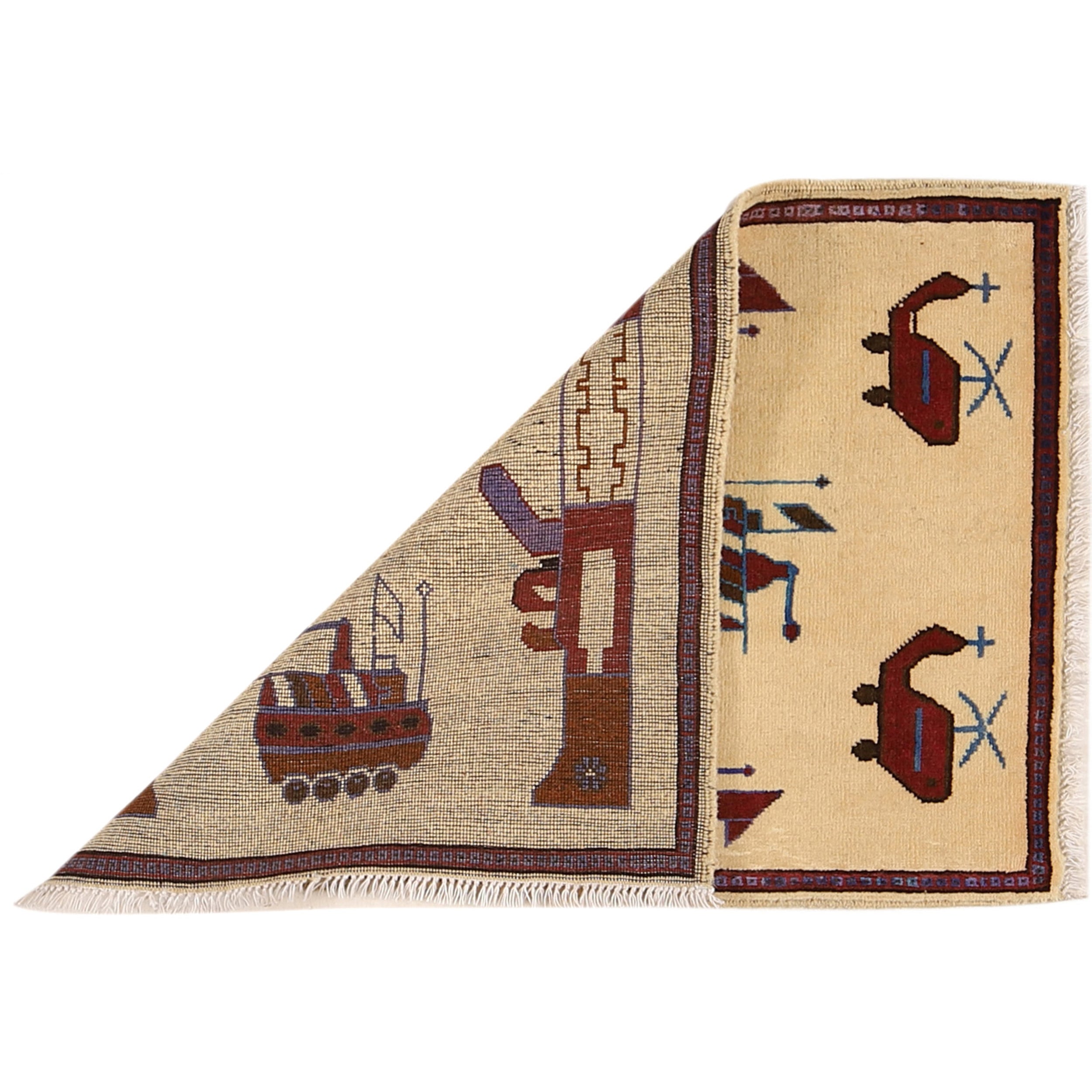Afghan War Room Weapons Carpet 2.9x2 ft