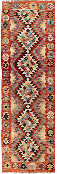 hand knotted rug, Afghan wool runner, artisan made rug, traditional Afghan rug, handmade wool runner, 