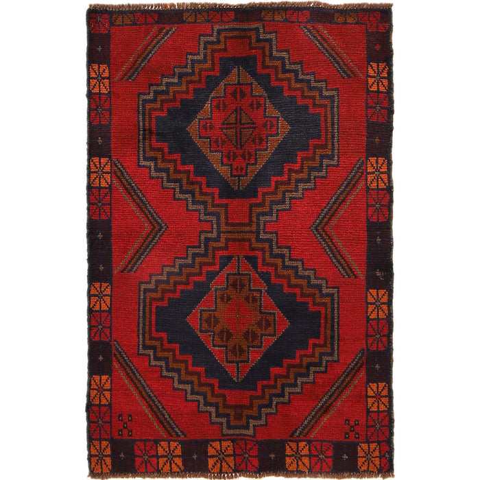 premium wool Baluchi rug, authentic Afghan rug, 