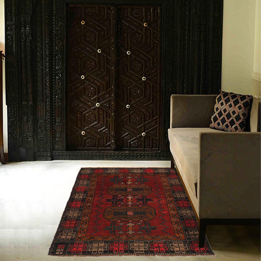 hand knotted Afghan rug, Baluchi wool rug, Afghan wool rug, 