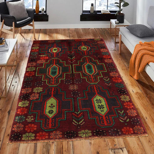 authentic Afghan wool Baloch rug, handwoven Afghan rug, traditional Baloch rug, 
