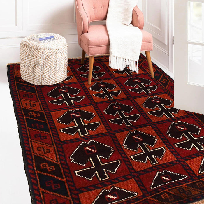 hand-knotted Afghan rug, Balochi wool rug, Afghan wool rug, 