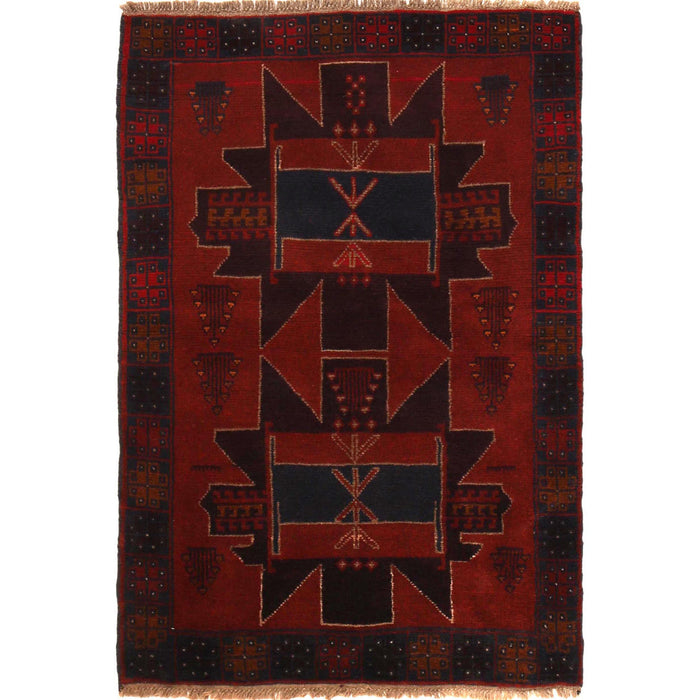 Afghan women artisans rug, Afghan Balochi rug, 