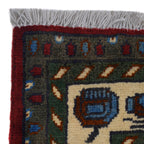 Vintage Tribal Weapons Symbol Rug 4.7x3.3 ft