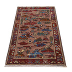 Afghan War Weapons Artisan Woven Carpet 3.9x2.5 ft