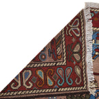 Afghan War Weapons Artisan Woven Carpet 3.9x2.5 ft