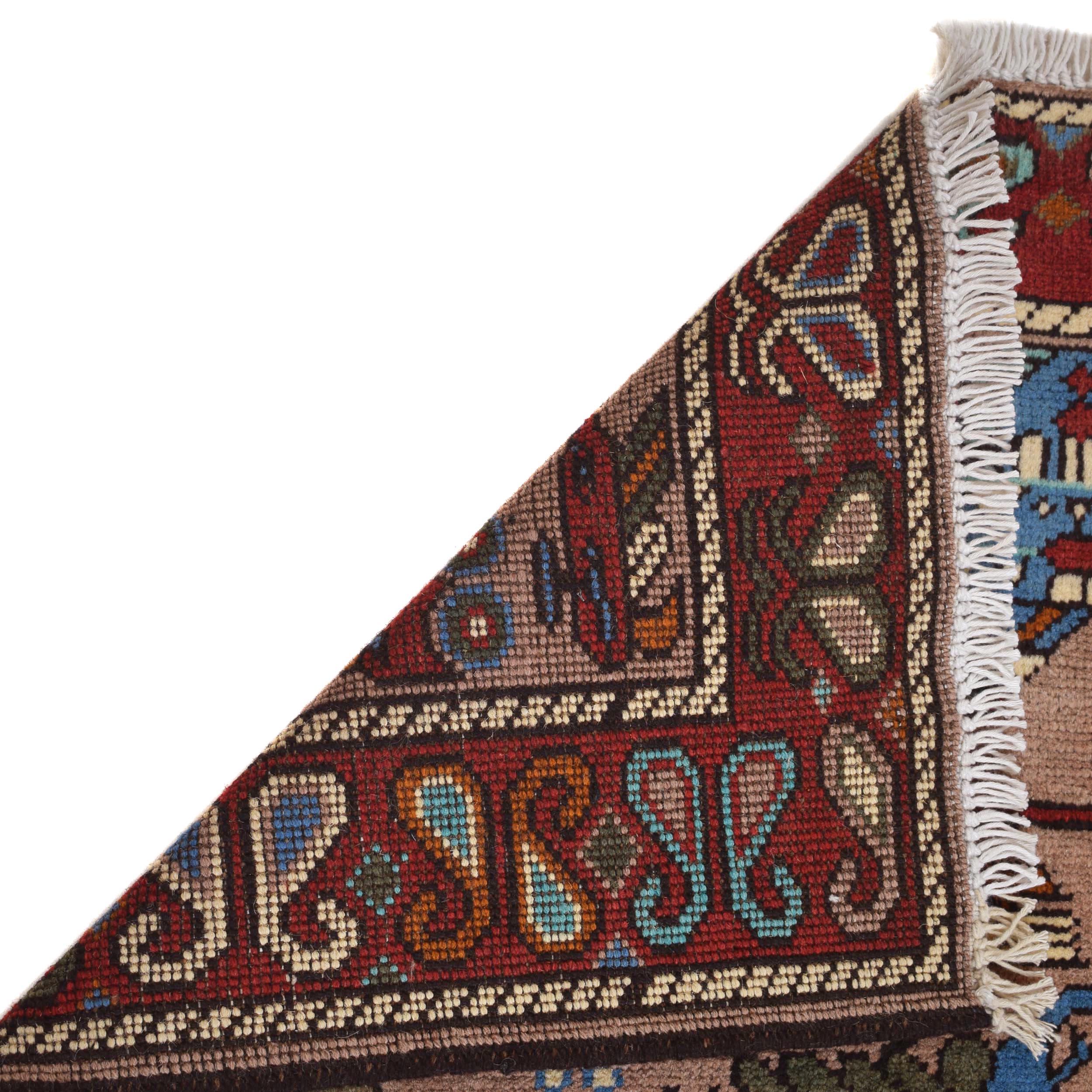 Afghan War Weapons Artisan Woven Carpet 3.9x2.5 ft