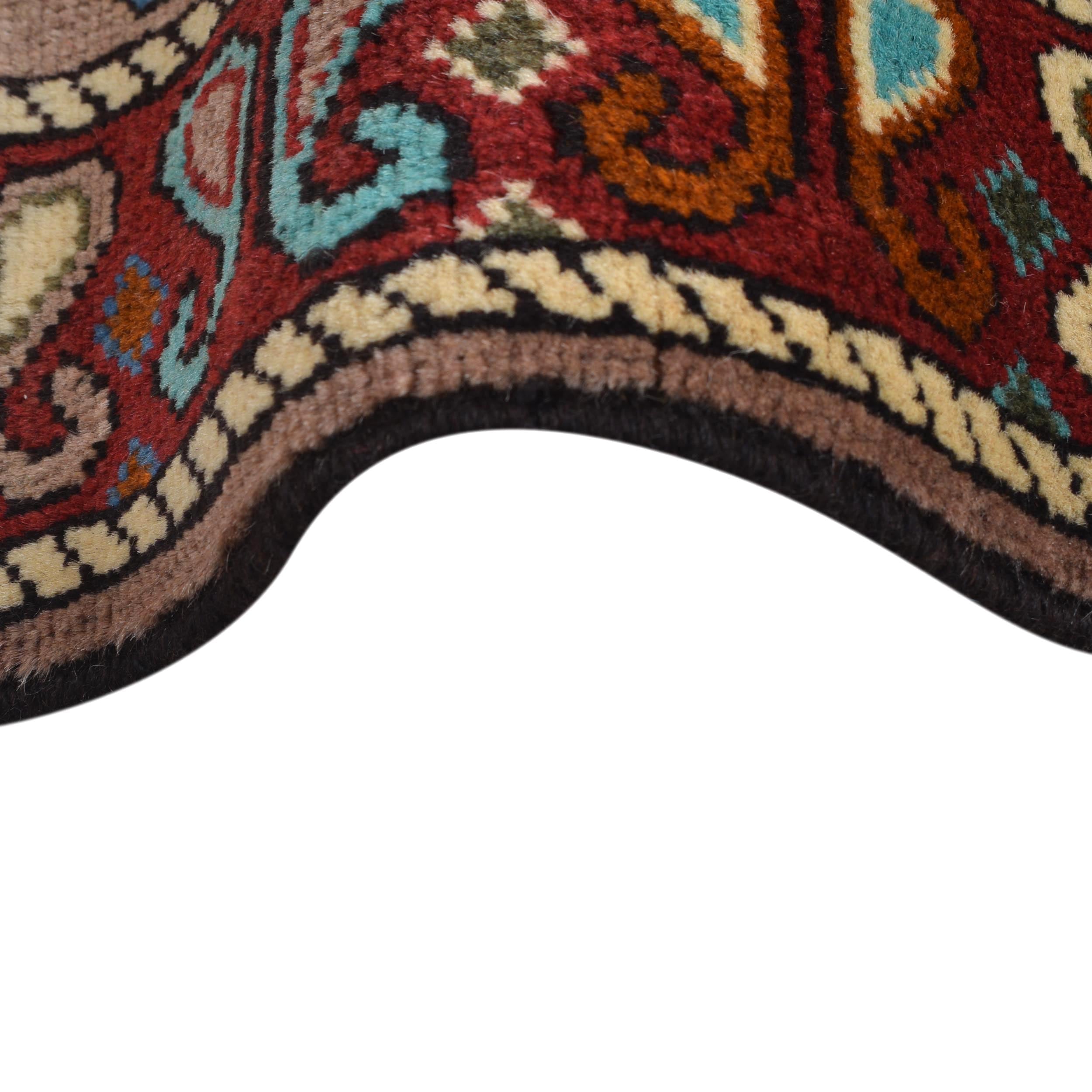 Afghan War Weapons Artisan Woven Carpet 3.9x2.5 ft