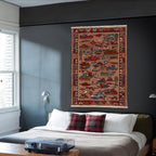 Afghan War Weapons Artisan Woven Carpet 3.9x2.5 ft