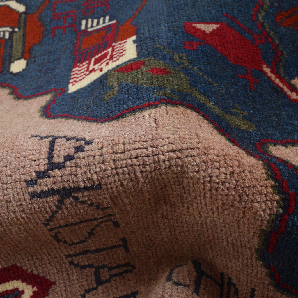 Traditional Battle Story War Rug 3.9x2.6 ft