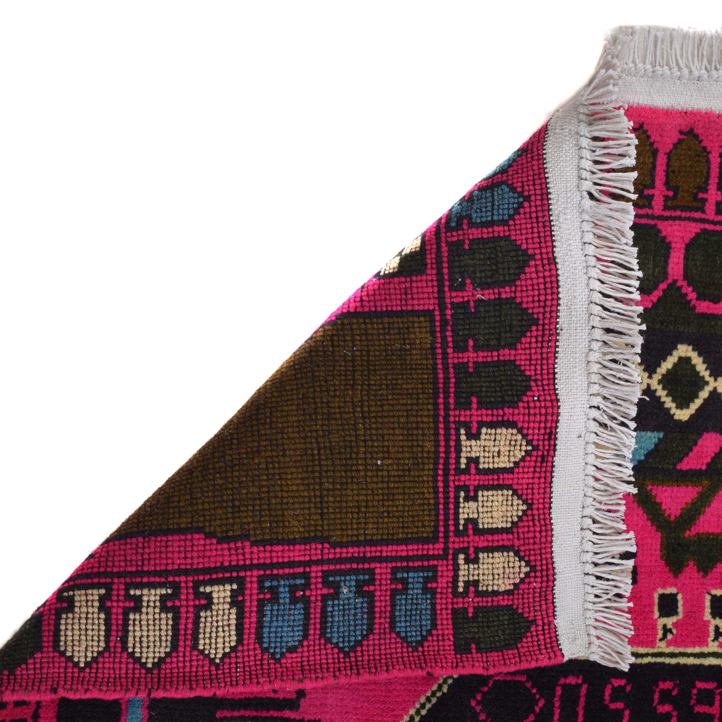 Afghan Cultural Weapons Symbol Carpet 4.3x2.6 ft