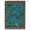 Afghan Helicopter War Story Rug 4.7x3.4 ft