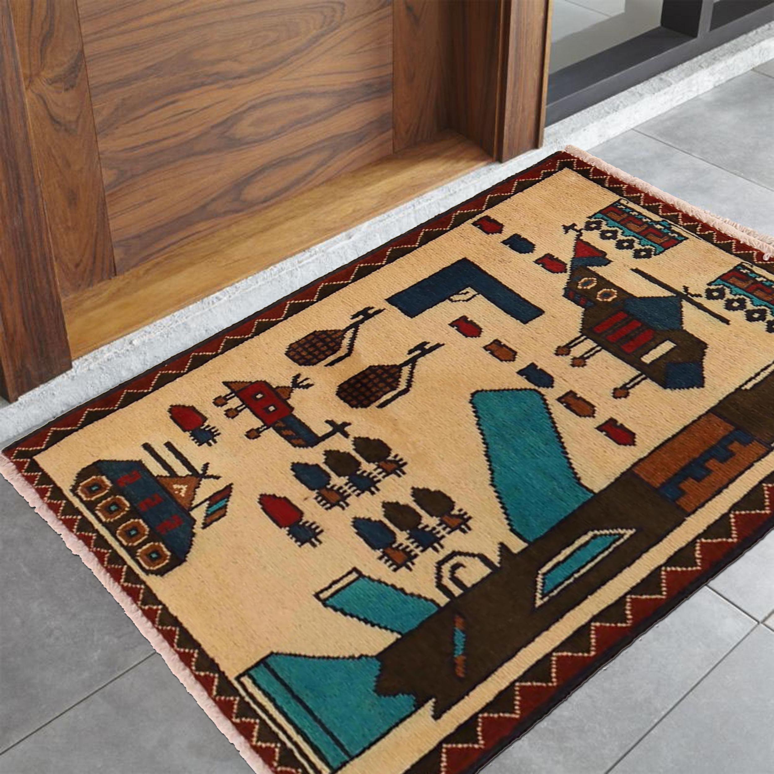Afghan AK-47 Rug Battle Symbols 3x1.9 ft