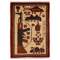 Afghan AK-47 Rug Artisan War 2.9x2 ft