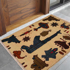 Afghan AK-47 Rug Handwoven Art 2.5x2 ft