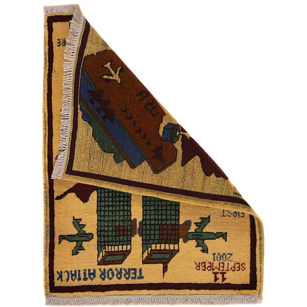 Afghan 9/11 Rug Collector Story2.5x1.9 ft