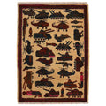 Afghan Rug War Scene Heritage 2.8x1.9 ft