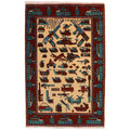 Traditional War Weapons Carpet 5.1x3.3 ft
