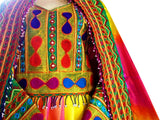 Wedding Event Afghan Dress Beautiful Kuchi Bridal Frock Hand Embroidered Costume