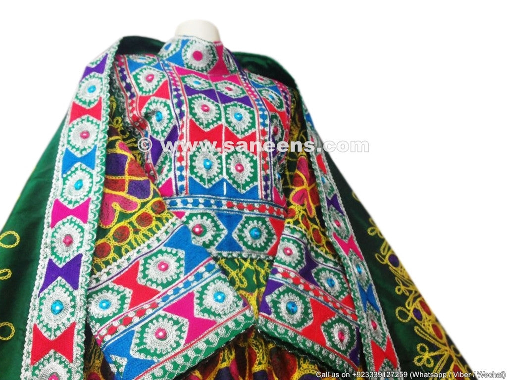 afghan gown in high low style