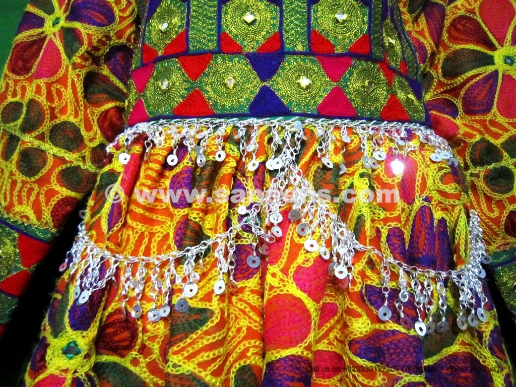 afghan dress with waist chains