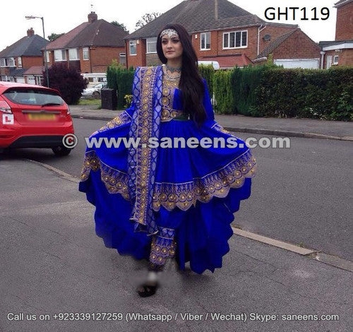Beautiful Afghan Bridal Embroidered Dress