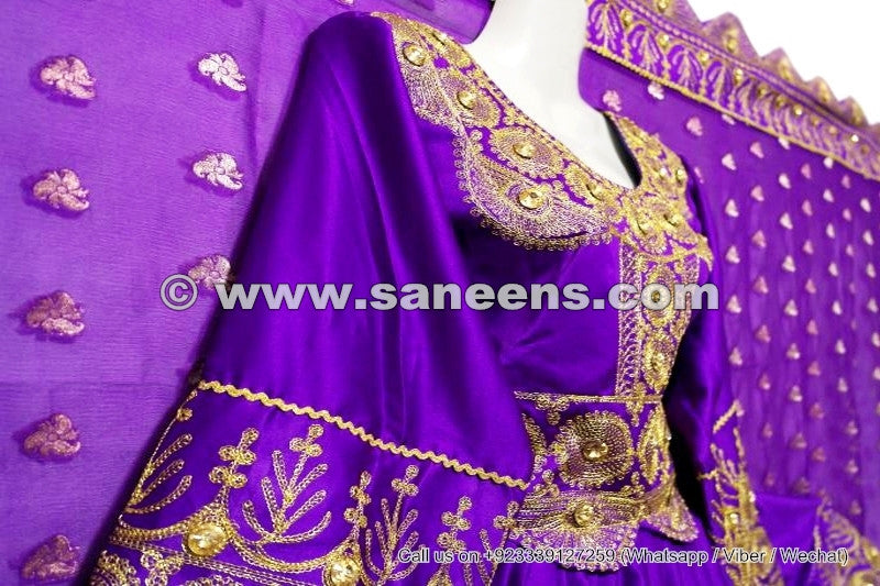 shop online afghan fashion dress in purple color