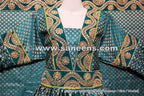 afghan kuchi ladies dress in sea green color